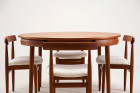 hans olsen frem rolje rondette dining table teak danish 1960