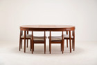 hans olsen frem rolje rondette dining table teak danish 1960