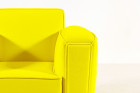 jean royere club art deco armchair yellow velvet france 1930