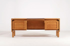 guillerme chambron maison oak desk matignon leather 1960