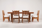 guillerme chambron maison table manger haute chêne 1960 1950