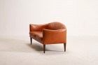 illum wikkelso canapé v12 cuir marron vintage design 1960