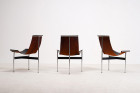 katavolos kelley littell t-chair laverne cuir noir 1950 1960