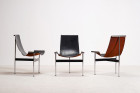 katavolos kelley littell laverne t-chair black leather 1950