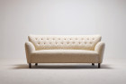 fritz hansen sofa 1669 danish vintage wool 1940 design 1950