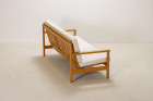 vintage sofa danish oak wool bouclé design 1960 chic settee