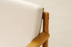 canapé danois vintage chêne laine bouclé design 1960 chic