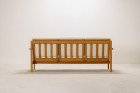 vintage sofa danish oak wool bouclé design 1960 chic settee